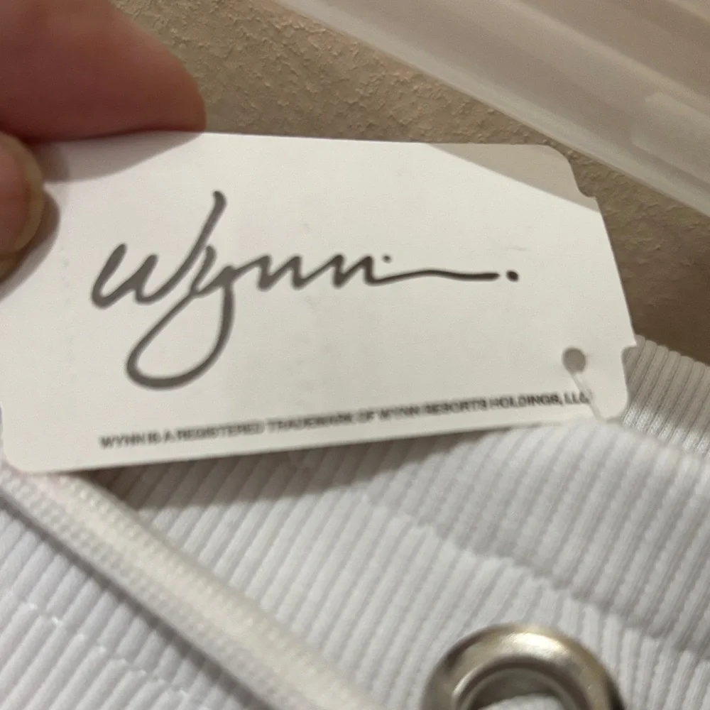 Wynn Elegant White Floral Joggers Size S